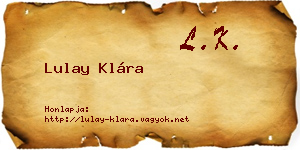 Lulay Klára névjegykártya